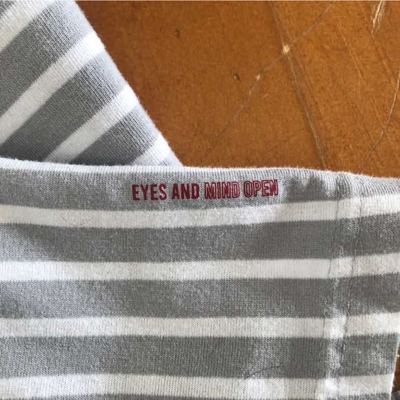 Denim and Flower by Ricky Singh Men’s Large Gray Stripped Short Sleeve Shirt‎ - Picture 5 of 13